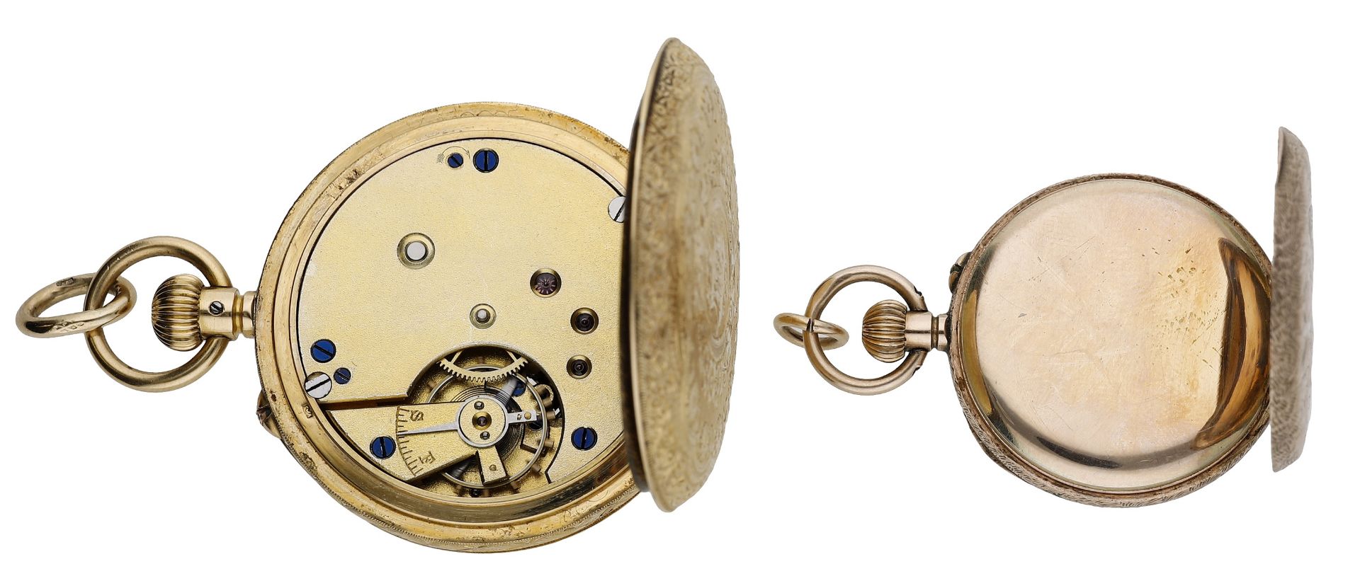 Swiss. Retailed by J. R. Russell. A gold open-faced watch together with a gold lady's watch,... - Bild 3 aus 3