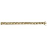 A fancy-link bracelet, of interlocking hoop design, stamped '18K', length 19.5cm. Â£2,000-Â£3...