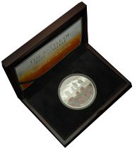 Guernsey, Elizabeth II, Proof Ten Pounds, 2016, in silver (5 oz), centenary of the the Somme...