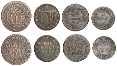 Banbury, Henry Smith, Farthing, 1656, 1.09g/12h (M 21; N 3577; BW. 20), Halfpenny, 1668, 1.1...