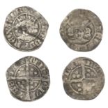 Edward III, Florin coinage, Pennies (2), both Durham, Bp Hatfield, type D4/d5, mm. cross pat...