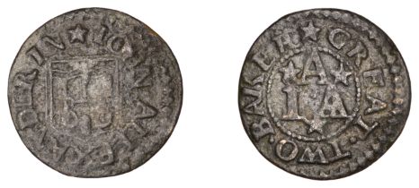 Great Tew, John Allexander, Farthing, reads great two, same dies as previous but initials co...