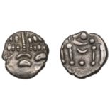 British Iron Age, DUROTRIGES, Uninscribed issues, billon Stater, disjointed head of Apollo,...