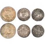 Henry VII, Profile issue, Groat, mm. cross-crosslet, 2.76g/3h (S 2258); Henry VIII, Second c...