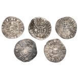 Edward I, Pennies (2), both Berwick, class Ia, 1.21g/3h, class IVb, 1.32g/4h; together with...