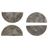 Ã†thelred II, cut Halfpenny, Long Cross type, uncertain mint, Ã†thelweard, Ã¦delper[-------], 0...