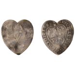 Chipping Norton, E[dmond] R[owlright], heart-shaped Halfpenny, 1668, 0.78g/12h (M 75; N 3621...