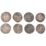 Henry VII, Facing Bust issue, Halfgroats (3), Canterbury, types IIIb, IIIc (2), all mm. tun...