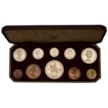 Elizabeth II (1952-2022), Proof set, 1953, Crown to Farthing [10]. Some spotting, otherwise...