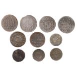 WARWICKSHIRE, Coventry, City Halfpence, 1669 (5), 2.12g/12h (N 5302; BW. 56), 4.11g/12h (N 5...