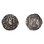 Early Anglo-Saxon Period, Sceatta, Primary series Z related, type 91 [Vernvs group], diademe...