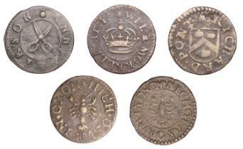 Oxford, Will Morrell, Farthing, 0.92g/3h (L 71; N 3745; BW. 156); Nich Orum, Farthings, 1659...