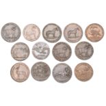 18th Century Tokens, LONDON, The Strand, Gilbert Pidcock, Halfpence (12), lion, rev. eagle,...