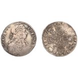 Charles II (1649-1685), First coinage, Merk, 1671, 6.26g/6h (SCBI 35, 1583ff; S 5611). Possi...