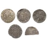 Henry III, Long Cross coinage, Pennies (4), class IIIab, Bury St Edmunds, Ion, ion on s edmv...