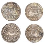 John (as King, 1199-1216), Third coinage, Pennies (2), both Dublin, Roberd, roberd on dive,...