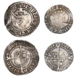 Henry VII, Profile issue, Halfgroat, Canterbury, King and Abp jointly, mm. rose, 1.35g/1h (N...