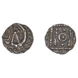 Early Anglo-Saxon Period, Sceatta, Continental series E, variety G2, porcupine-like figure w...