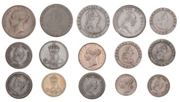 Isle of Man, James Murray, Penny and Halfpenny, both 1758 (S 7410-11); George III, Pennies (...