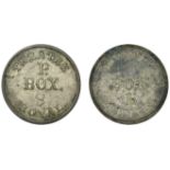 LONDON, Drury Lane, Theatre Royal, Third and Fourth Theatres, plated tin bracteate, theatre...