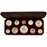 Elizabeth II (1952-2022), Proof set, 1953, Crown to Farthing [10]. Some spotting, otherwise...