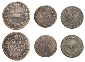 Deddington, John Elkington, Halfpenny, 1667, 1.72g/6h (M 81; N 3628c, this piece; BW. 79); A...