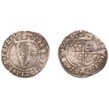 Henry VIII (1509-1547), First Harp issue, Groat, mm. crown, hk (Katherine Howard), double sa...