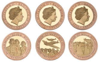 Jersey, Elizabeth II, gold Proof set, 2020, Battle of Britain 80th Anniversary, comprising T...