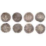 Henry VI, Pennies (4), Annulet issue (2), London, 0.80g/10h, Calais, 0.92g/5h; Rosette-Mascl...