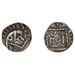 Early Anglo-Saxon Period, Sceatta, Continental series E, 'VICO' type, porcupine-like figure...