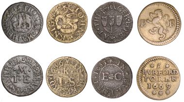 Burford, Borough Farthing, 1669, 1.38g/12h (M 43; N 3598a, this piece; BW. 46); E[dmond] C[a...