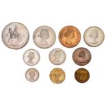 Elizabeth II (1952-2022), Proof set, 1953, Crown to Farthing [10]. Some spotting, otherwise...