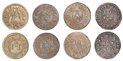 Oxford, Edward Spencer, Farthing, 1.30g/12h (L 91; N 3724b, this piece; BW. 170); Thomas Ste...