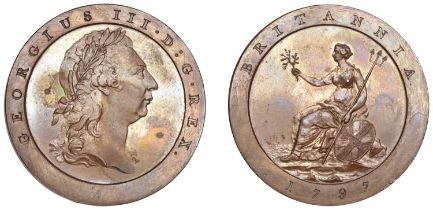 George III (1760-1820), Taylor Workshop, London, Restrike Pattern Penny, 1797, by W.J. Taylo...