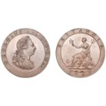 George III (1760-1820), Taylor Workshop, London, Restrike Proof Penny, 1797, in copper, from...