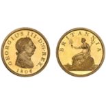 George III (1760-1820), Soho Mint, Birmingham, Proof Penny, 1806 (late Soho), in gilt-copper...