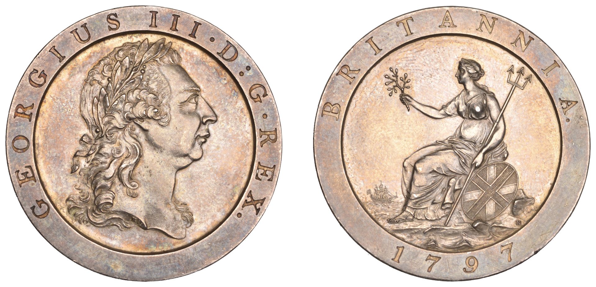 George III (1760-1820), Soho Mint, Birmingham, Pattern Penny, 1797 (late Soho), by C.H. KÃ¼ch...