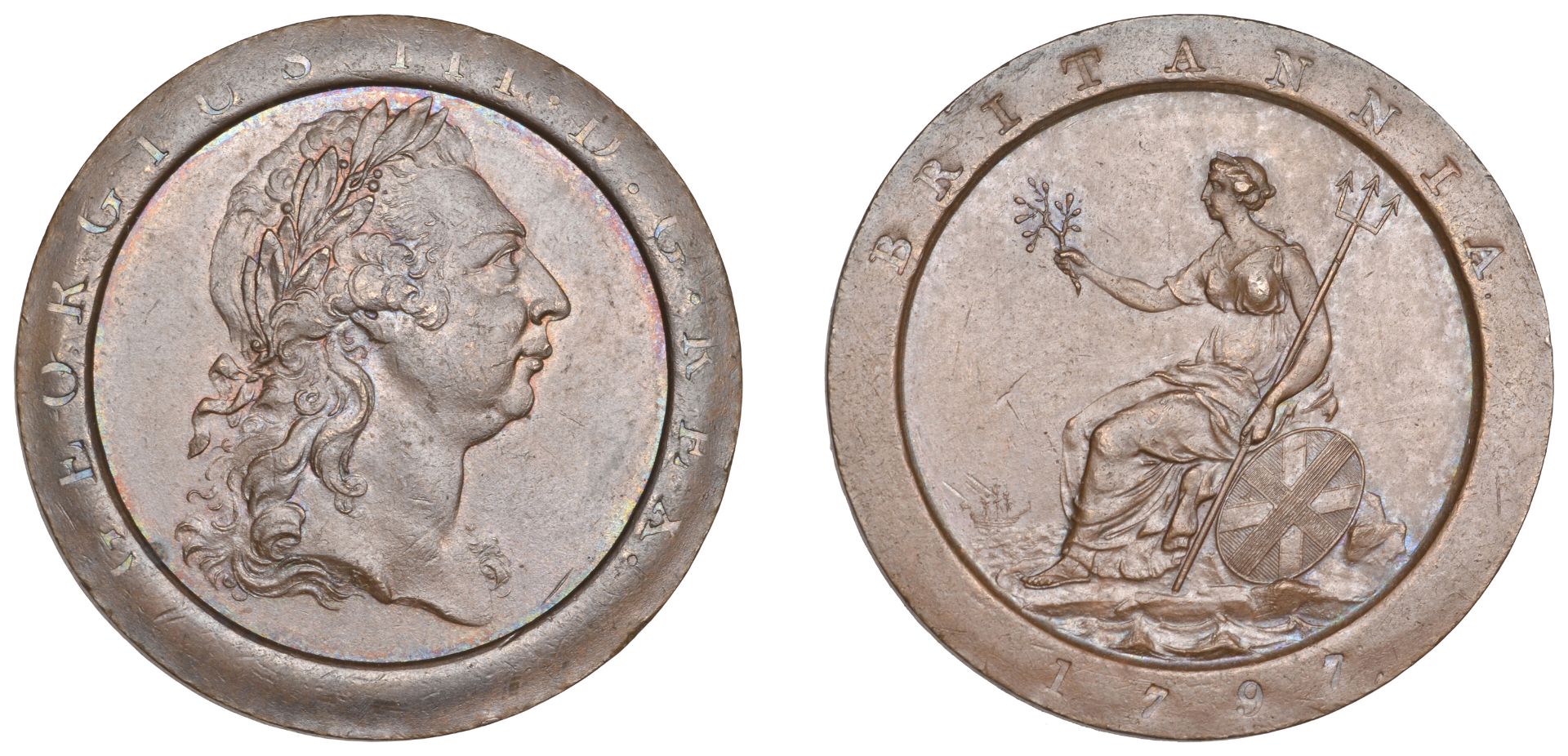 George III (1760-1820), Soho Mint, Birmingham, Pattern Penny, 1797 (late Soho), by C.H. KÃ¼ch...