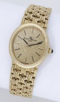 Baume & Mercier. A lady's gold oval bracelet watch, circa 1975. Movement: cal. BM775, manua...