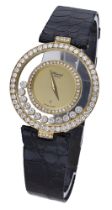 Chopard. A gold and diamond-set wristwatch, Ref. 1090, Happy Diamonds, circa 1995. Movement...