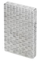 A lighter by Piaget, circa 1960, rectangular, the whole with a textured brick design, signed...