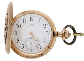 J. Assmann, GlashÃ¼tte, A gold hunting cased keyless watch, circa 1910. Movement: gilded, le...