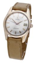 Omega. A gold plated automatic wristwatch with date, Seamaster, circa 1962. Movement: cal....