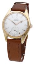 Omega. A gold plated wristwatch, Seamaster, circa 1958. Movement: cal. 267, manual winding,...