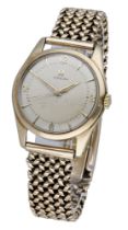Omega. A gold wristwatch, circa 1955. Movement: cal. 420, manual winding, 17 jewels, no. 15...