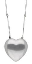 A Danish silver 'Joy' pendant by Georg Jensen, designed by Astrid Fog, the polished hollow h...