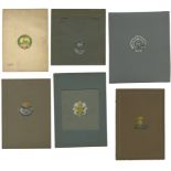 Of Regimental interest: Assorted hand-painted artist design pattern cards for sweetheart bro...