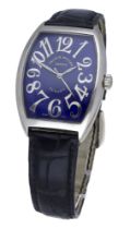 Frank Muller. A white gold automatic tonneau-form wristwatch, Ref. 6850SC, Sunset, Circa 200...