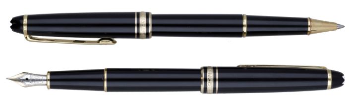 A MeisterstÃ¼ck 'gold-coated Classique' fountain pen and companion ballpoint pen by Mont Blan...