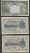 Bahamas Government, 4 Shillings, ND (1963), serial number A/6 942475, Higgs, Sweeting and Ro...